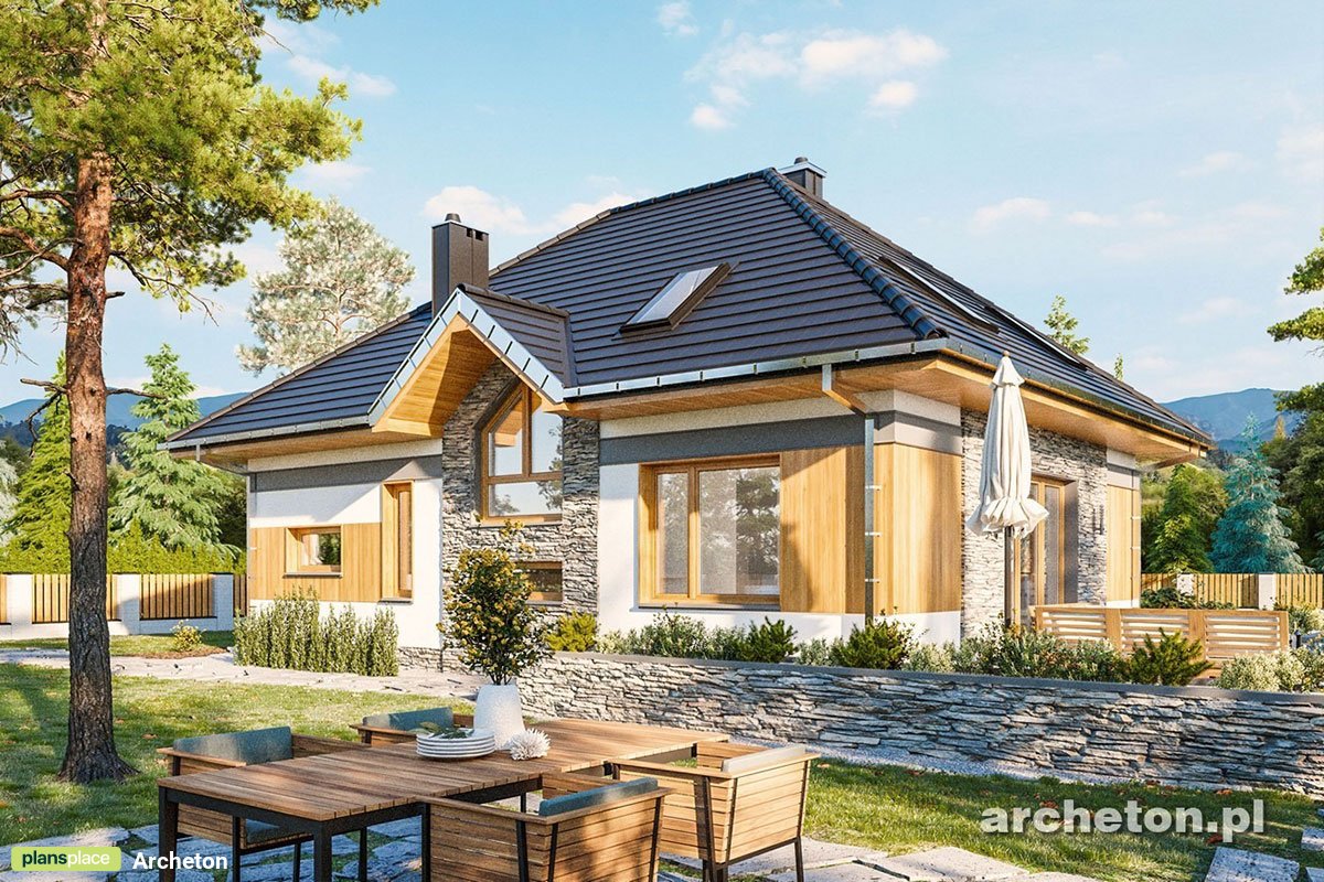 Namo projektas su mansarda 179 m²: 3 Miegamieji, Darbo kambarys, 2 Vonios, Garažas