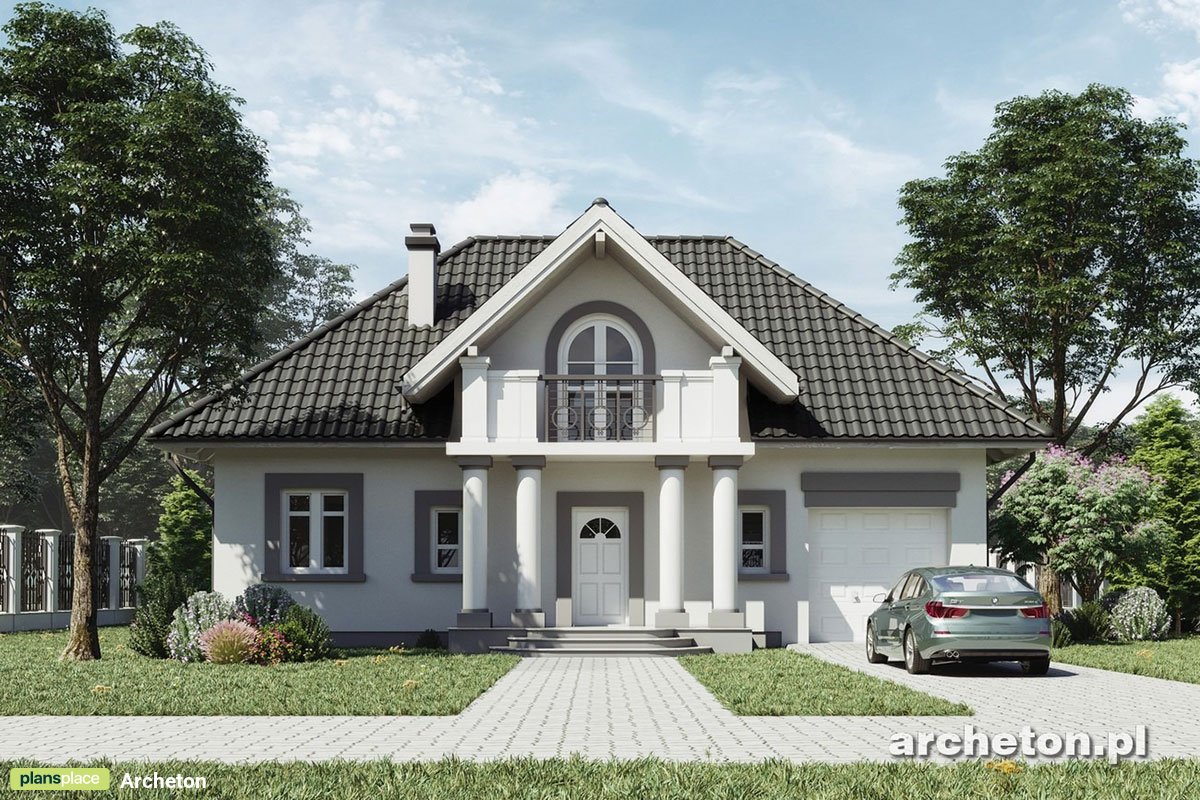 Namo projektas su mansarda 169 m²: 4 Miegamieji, 2 Vonios, Garažas