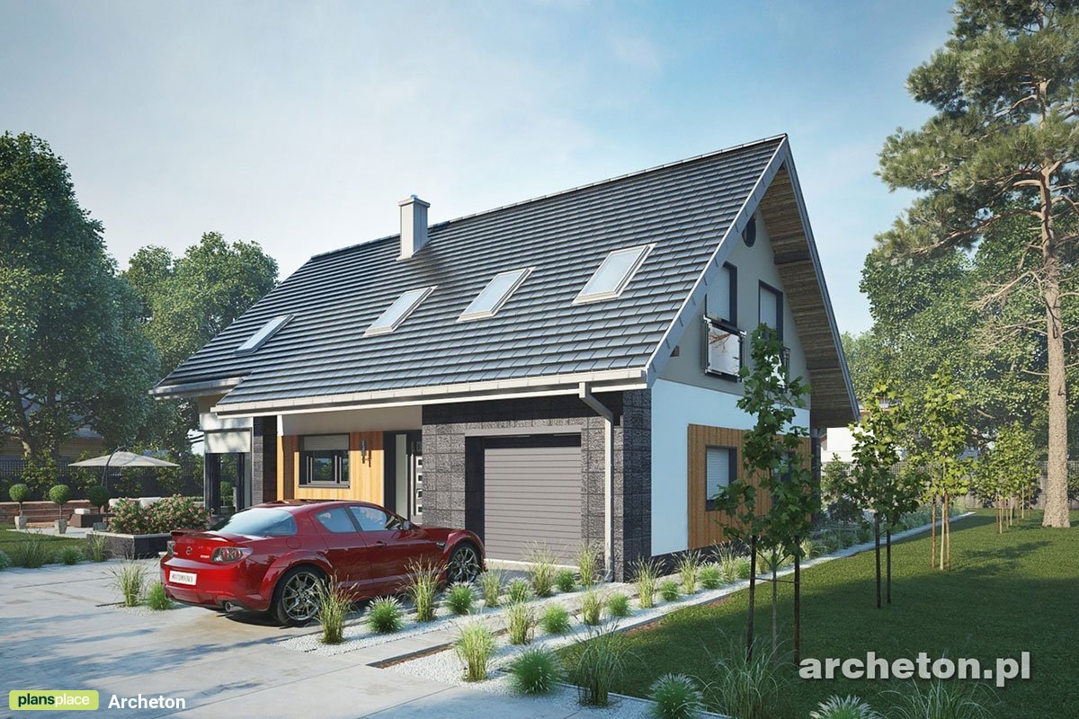 1800 Sq Ft 1.5-Story House Plan with Back Porch and Garage