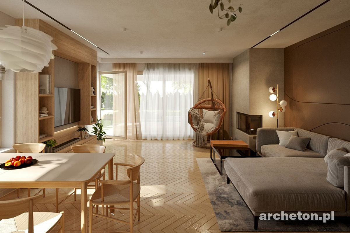 Vieno aukšto namo projektas 177 m²: 4 Miegamieji, 2 Vonios, Atvira virtuvė, Garažas