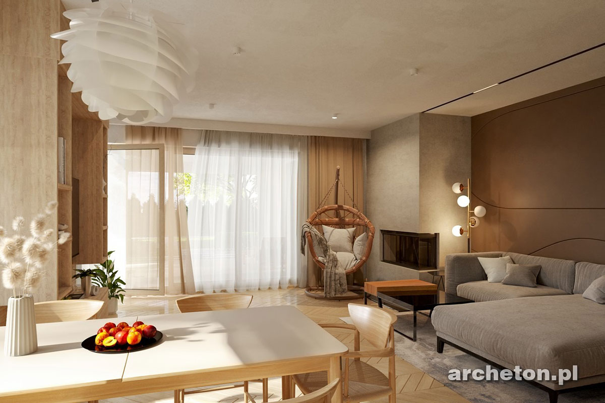 Vieno aukšto namo projektas 177 m²: 4 Miegamieji, 2 Vonios, Atvira virtuvė, Garažas