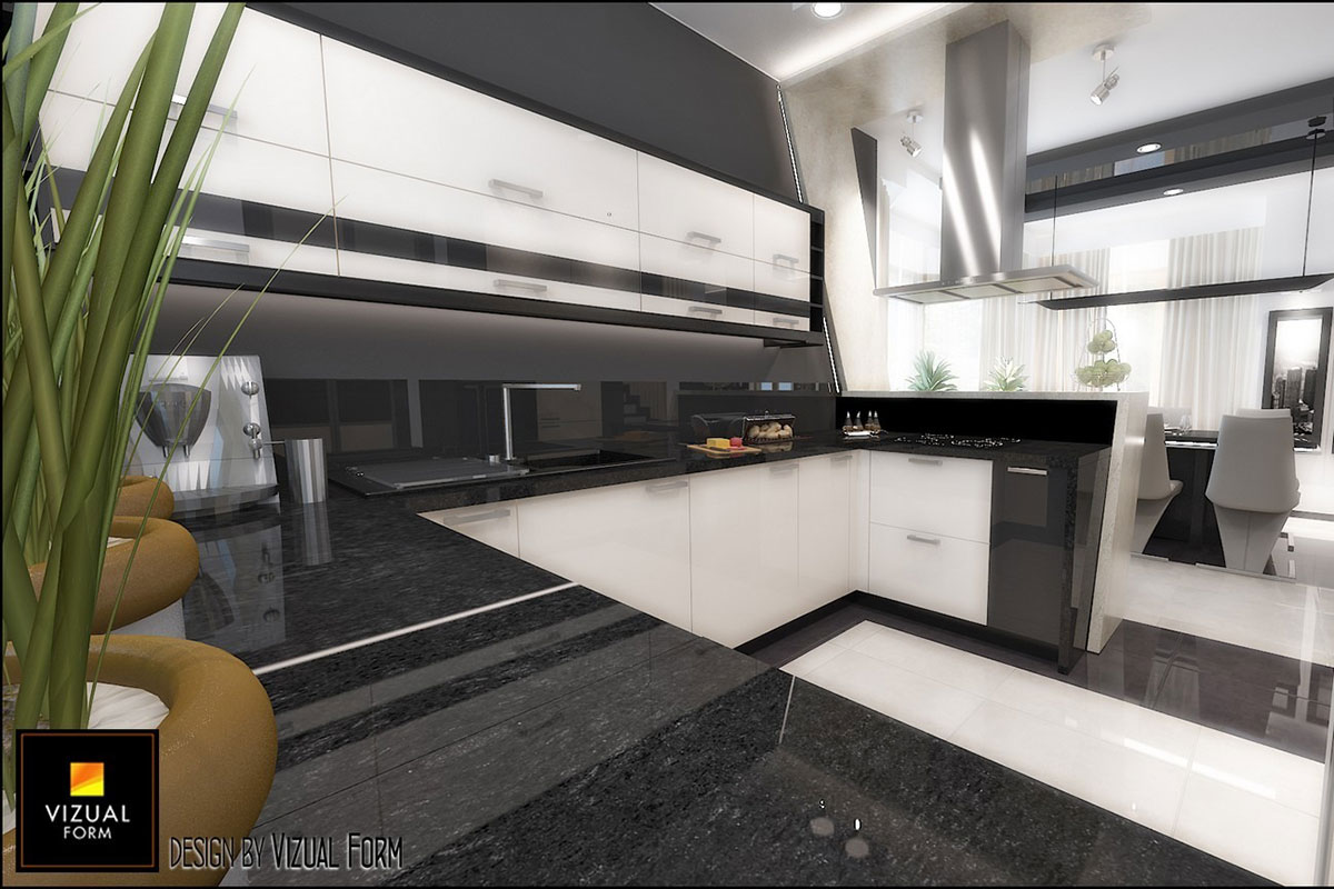 Two Story House Plan with Bedroom above Garage and 4 Balconies