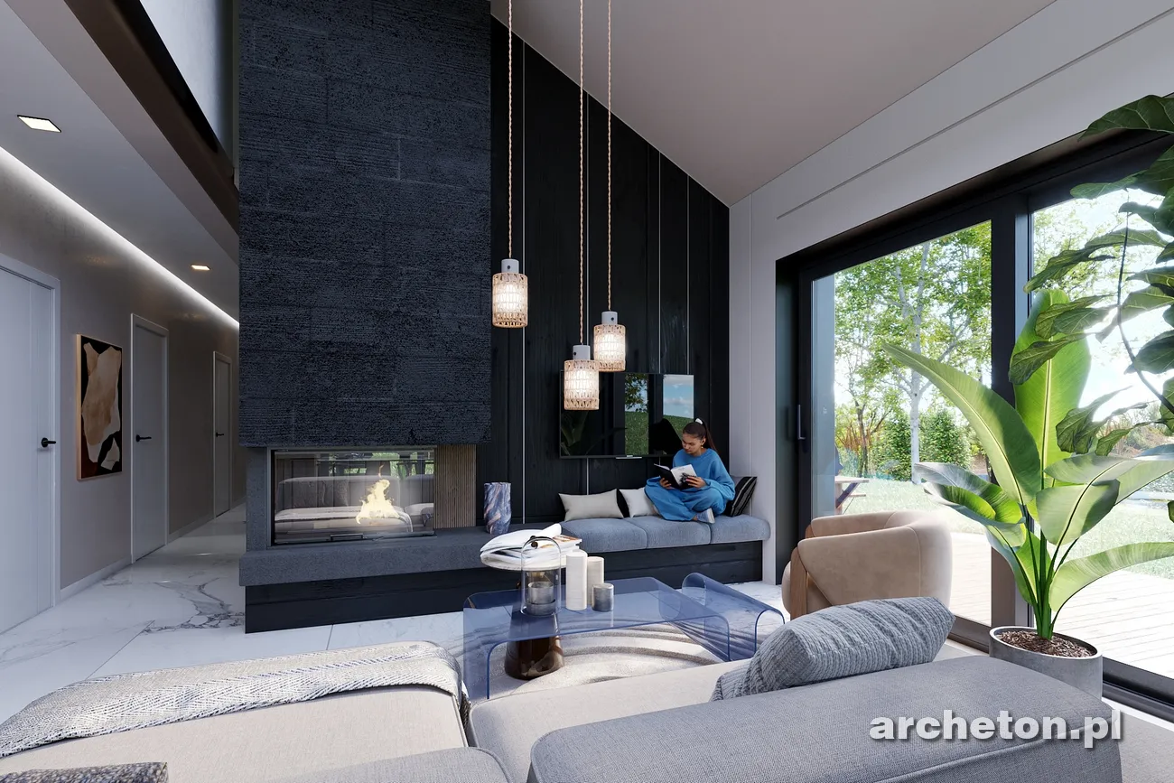 Vieno aukšto namo projektas 103 m²: 3 Miegamieji, Darbo kambarys, 2 Vonios, Atvira virtuvė, be Garažo