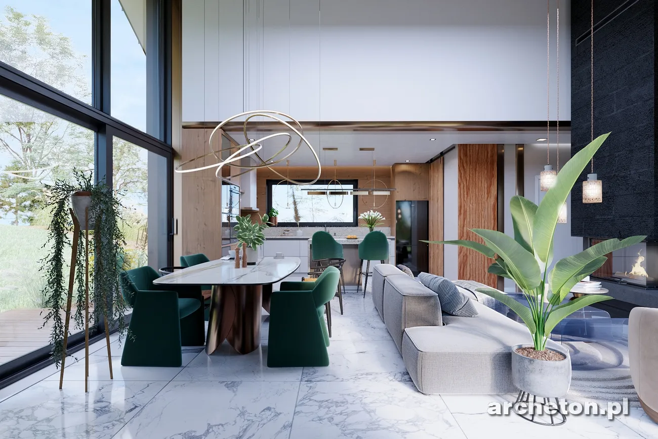 Vieno aukšto namo projektas 103 m²: 3 Miegamieji, Darbo kambarys, 2 Vonios, Atvira virtuvė, be Garažo