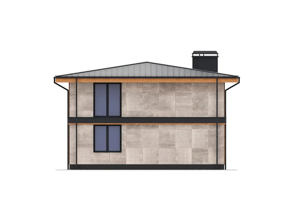 Dviejų aukštų namo projektas 193 m²: 4 Miegamieji, 3 Vonios, Atvira virtuvė, be Garažo