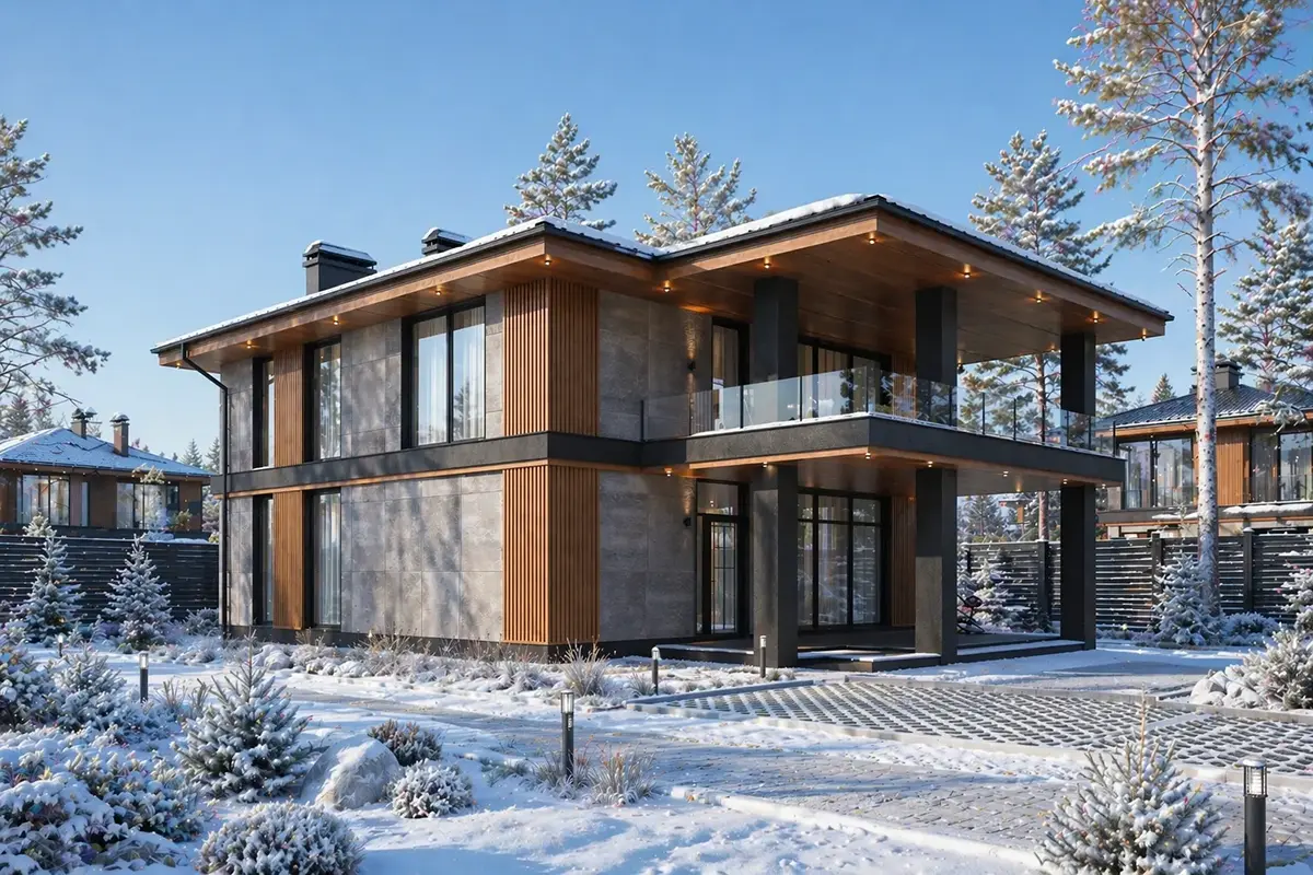 Dviejų aukštų namo projektas 193 m²: 4 Miegamieji, 3 Vonios, Atvira virtuvė, be Garažo
