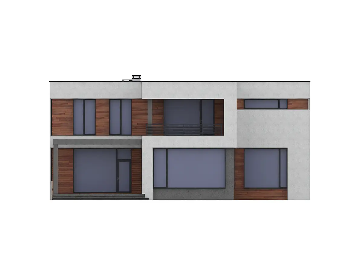Dviejų aukštų namo projektas 351 m²: 3 Miegamieji, Darbo kambarys, 3 Vonios, Atvira virtuvė, be Garažo