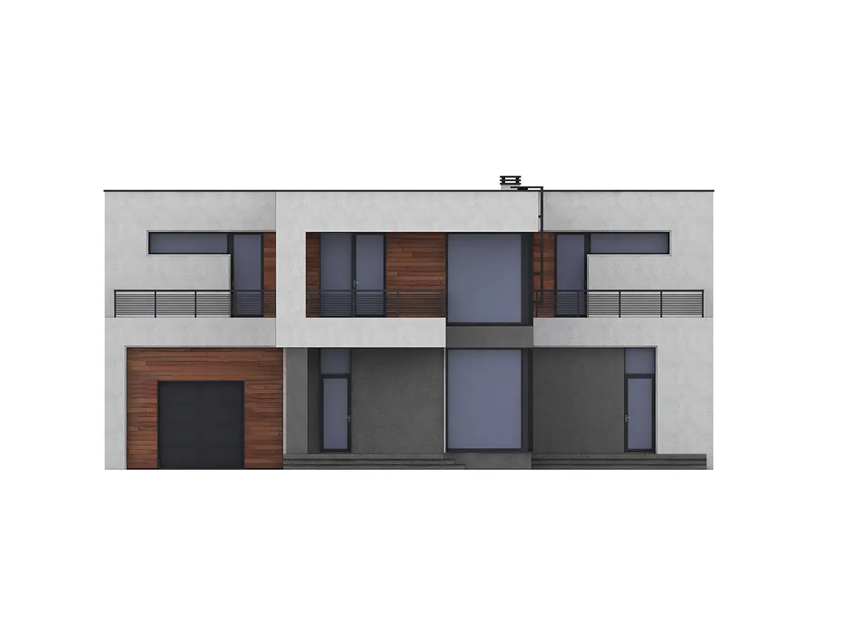 Dviejų aukštų namo projektas 351 m²: 3 Miegamieji, Darbo kambarys, 3 Vonios, Atvira virtuvė, be Garažo