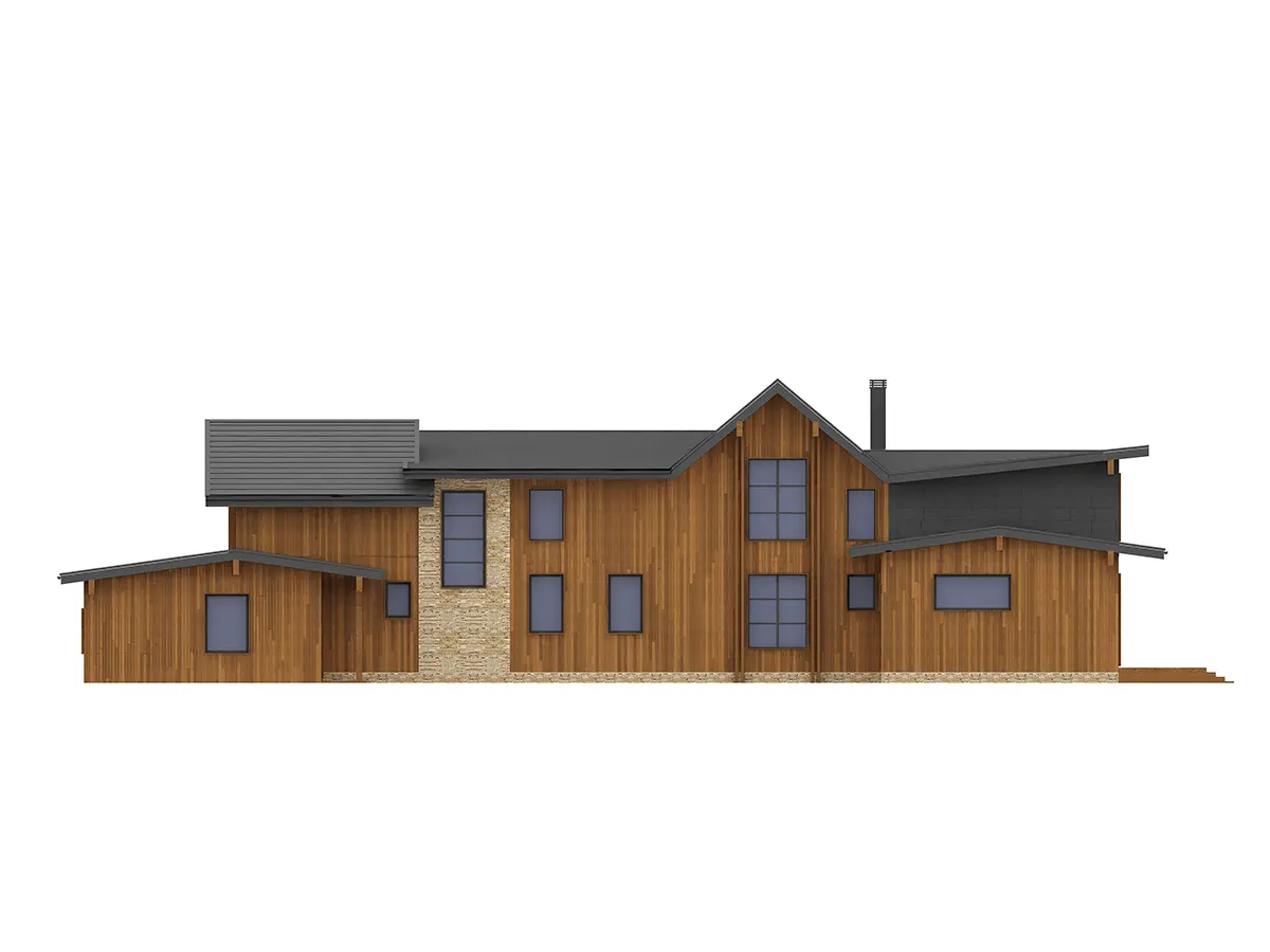 Namo projektas su mansarda 560 m²: 3 Miegamieji, 5 Vonios, be Garažo