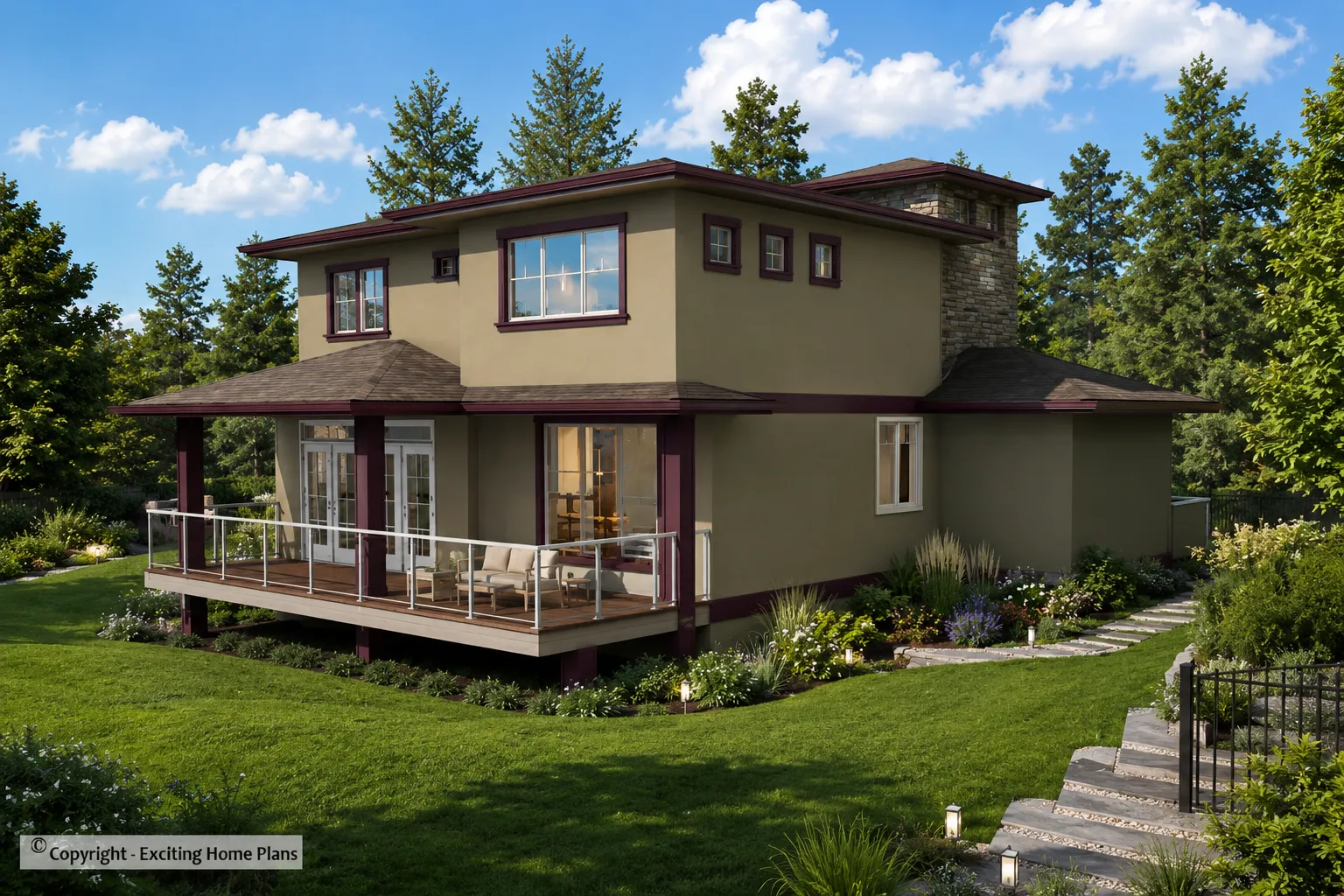 Dviejų aukštų namo projektas 177 m²: 2 Miegamieji, 2 Vonios, Atvira virtuvė, Garažas