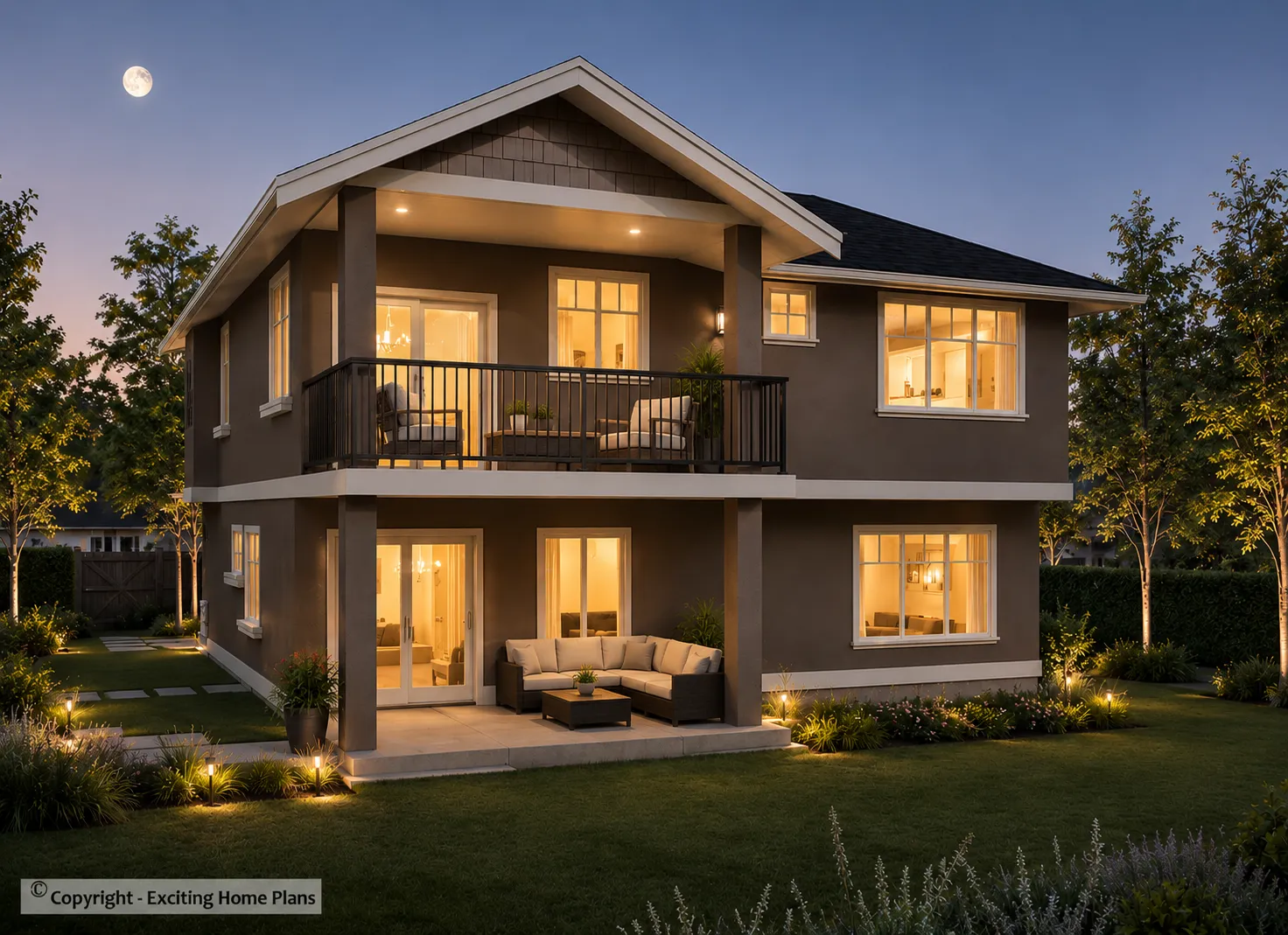 Dviejų aukštų namo projektas 234 m²: 3 Miegamieji, 3 Vonios, Garažas