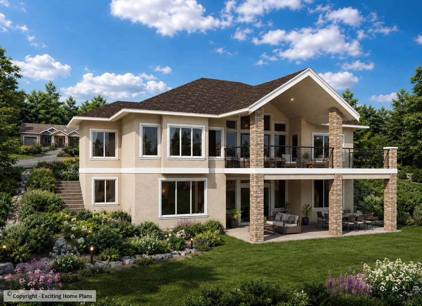 Vieno aukšto namo projektas + rūsiu 353 m²: 3 Miegamieji, Darbo kambarys, 3 Vonios, Atvira virtuvė, Garažas