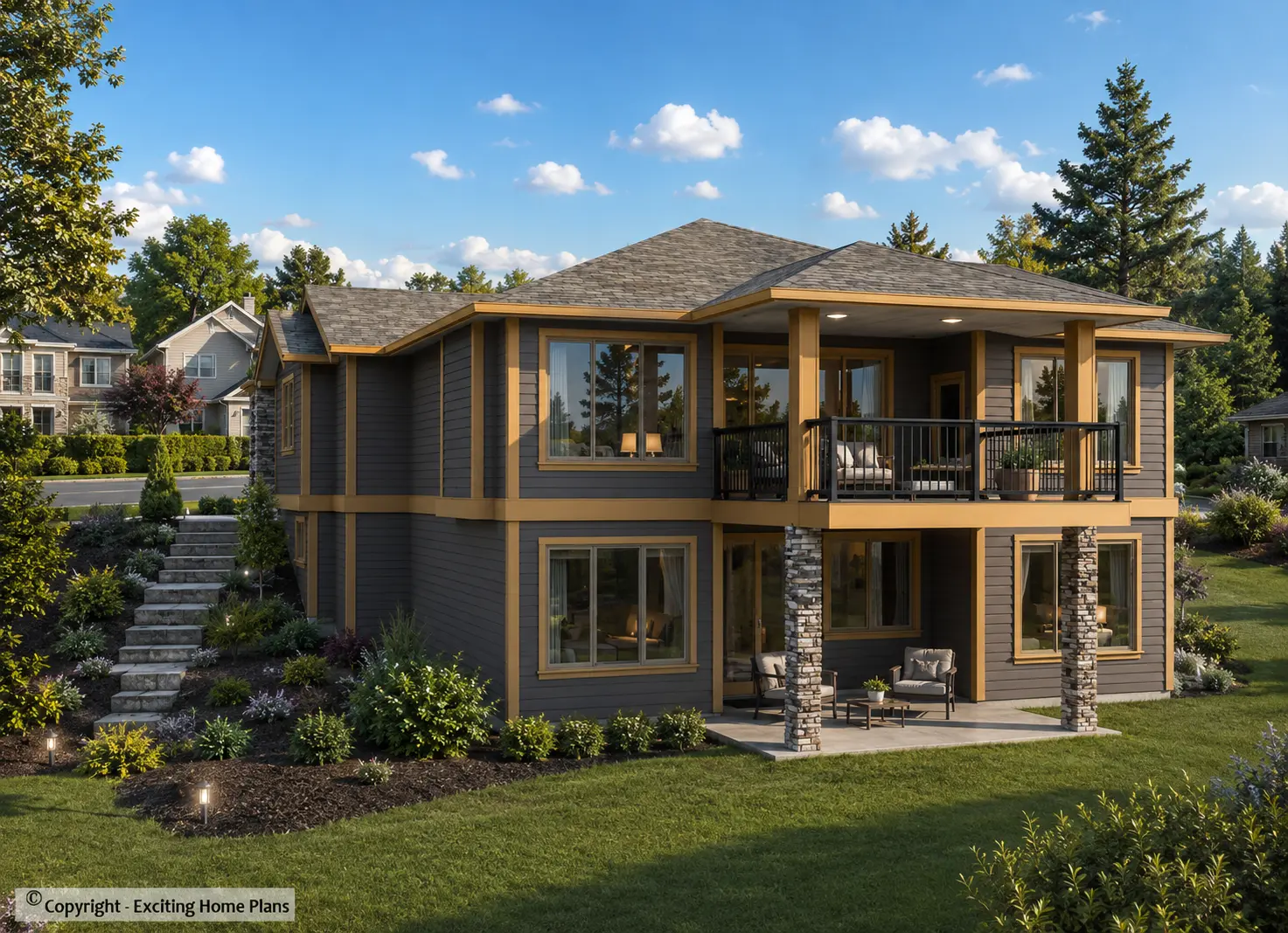 Vieno aukšto namo projektas + rūsiu 366 m²: 6 Miegamieji, 3 Vonios, Atvira virtuvė, Garažas