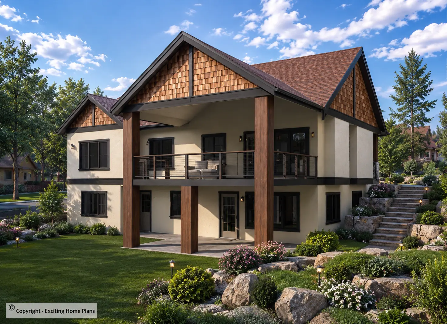 Vieno aukšto namo projektas + rūsiu 373 m²: 5 Miegamieji, Darbo kambarys, 3 Vonios, Atvira virtuvė, Garažas