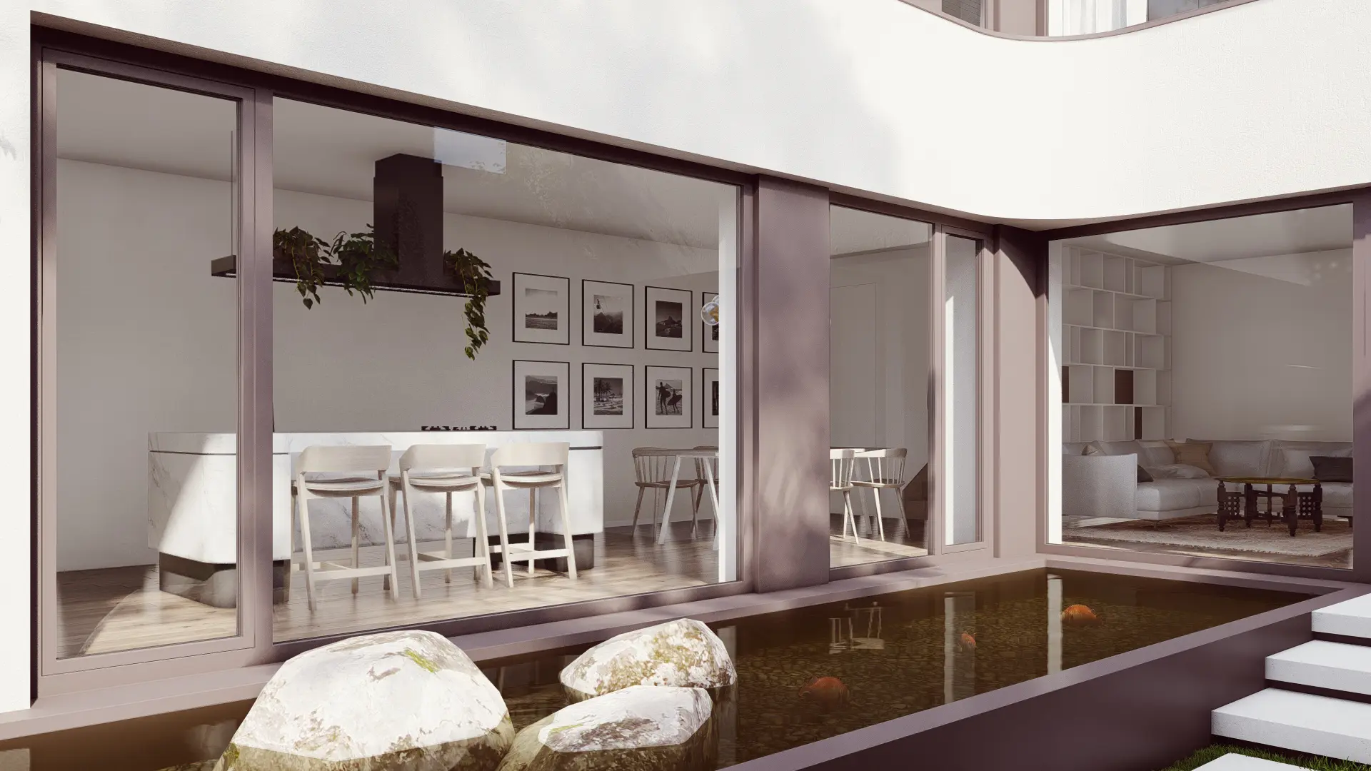 Trijų aukštų namo projektas 235 m²: 4 Miegamieji, 3 Vonios, be Garažo