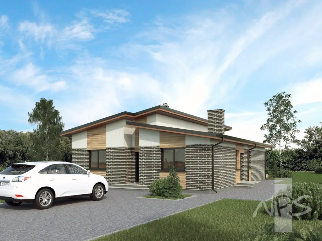 Namo projektas 127 m²: Aukšto, 3 Miegamieji, 1 Vonios