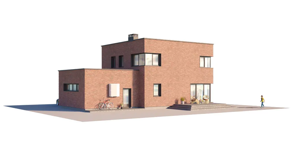 Dviejų aukštų namo projektas 178 m²: 3 Miegamieji, 3 Vonios, Atvira virtuvė, Garažas