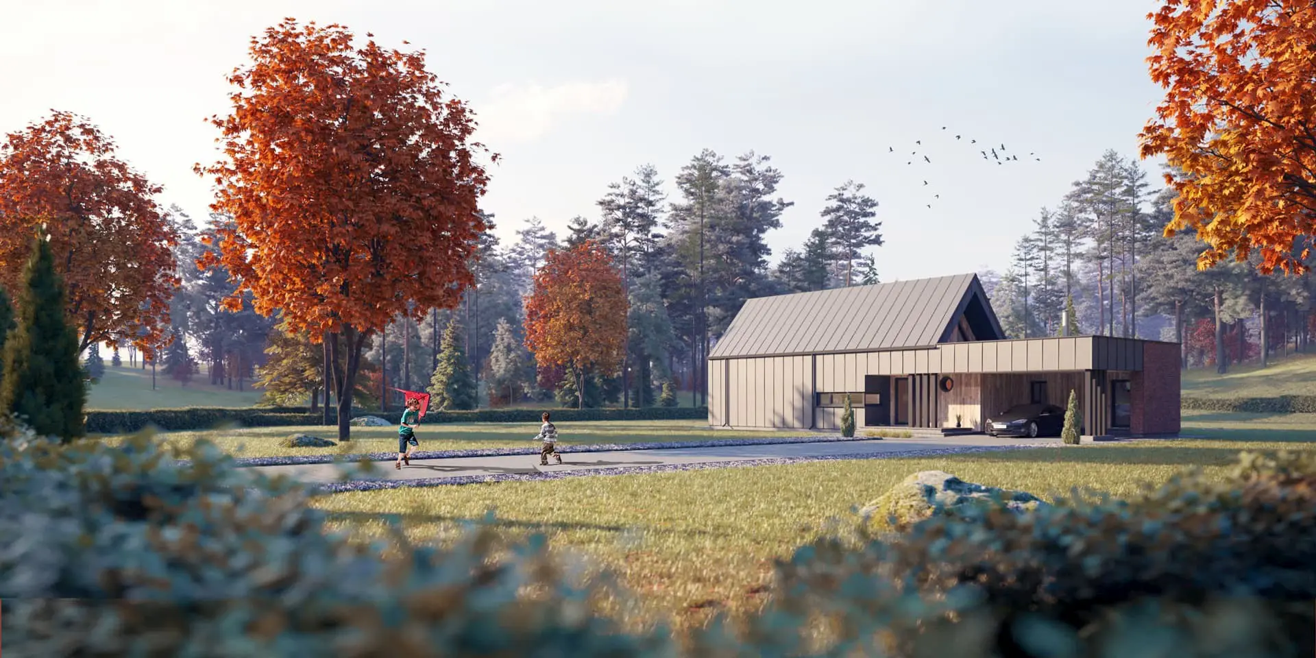 Namo projektas su mansarda 146 m²: 3 Miegamieji, 2 Vonios, be Garažo