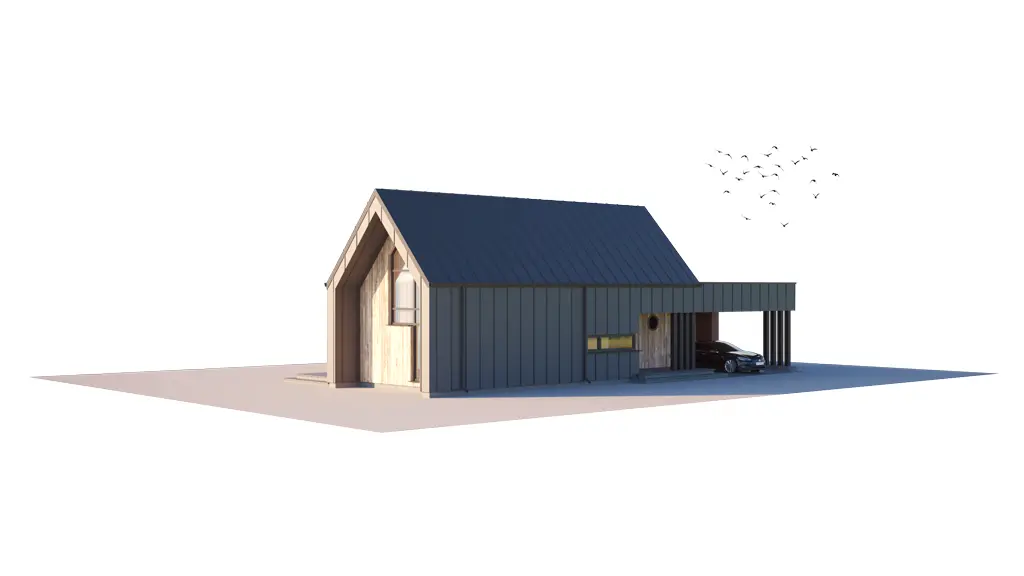 Namo projektas su mansarda 146 m²: 3 Miegamieji, 2 Vonios, be Garažo