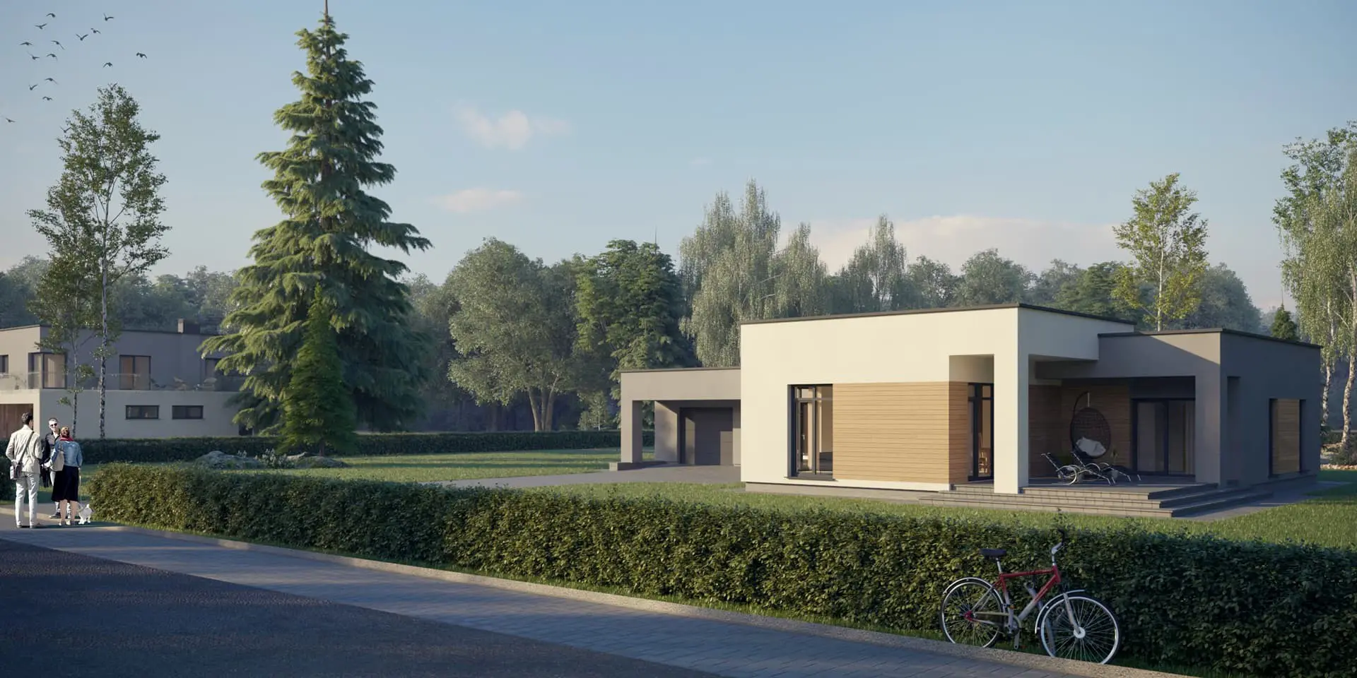 Vieno aukšto namo projektas 165 m²: 3 Miegamieji, 2 Vonios, Atvira virtuvė, be Garažo