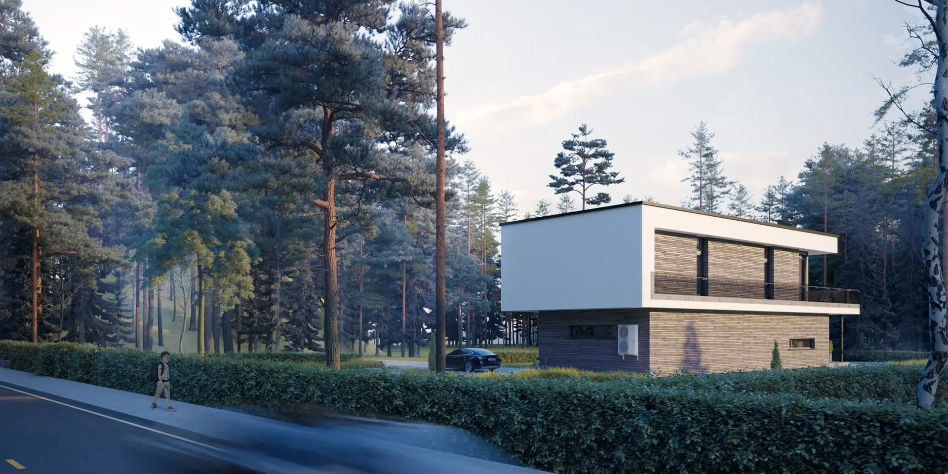 Dviejų aukštų namo projektas 177 m²: 3 Miegamieji, 2 Vonios, Atvira virtuvė, Garažas