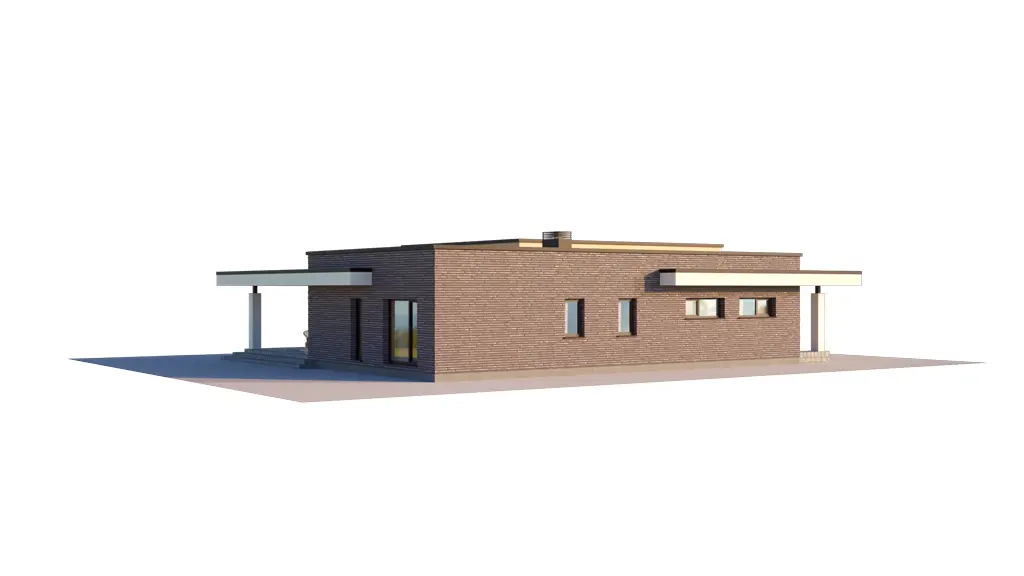 Vieno aukšto namo projektas 192 m²: 2 Miegamieji, 3 Vonios, Atvira virtuvė, Garažas
