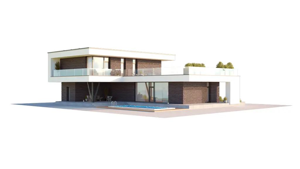 Dviejų aukštų namo projektas 233 m²: 3 Miegamieji, 3 Vonios, Atvira virtuvė, be Garažo