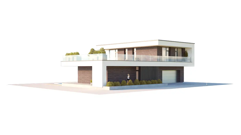Dviejų aukštų namo projektas 233 m²: 3 Miegamieji, 3 Vonios, Atvira virtuvė, be Garažo