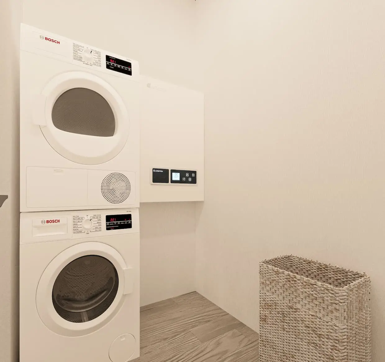 Vieno aukšto namo projektas 90 m²: 2 Miegamieji, 1 Vonios, Atvira virtuvė, be Garažo
