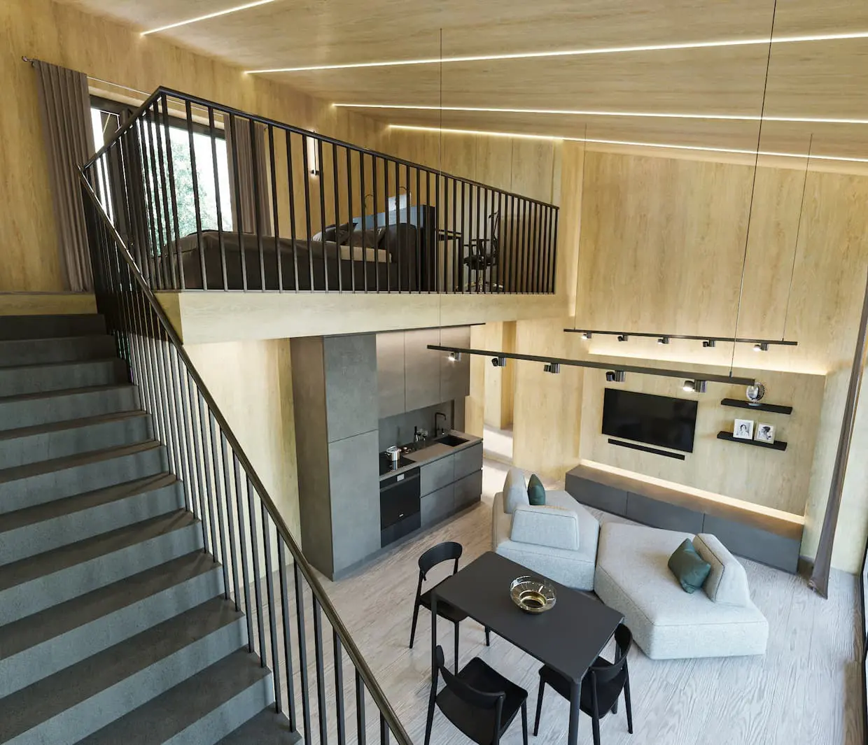 Vieno aukšto namo projektas 80 m²: 3 Miegamieji, 1 Vonios, Atvira virtuvė, be Garažo