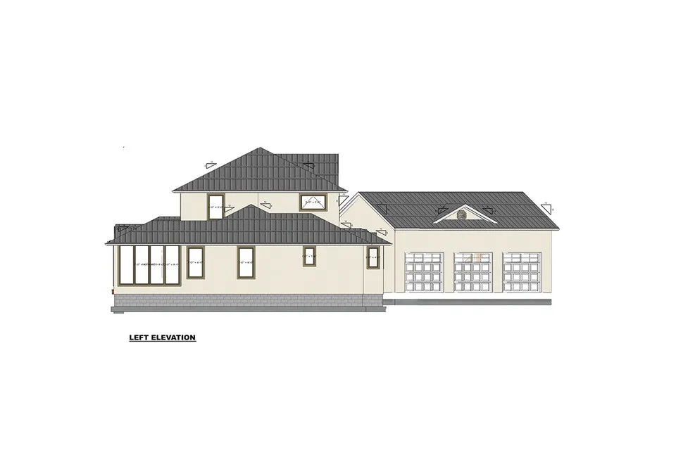 Dviejų aukštų namo projektas 475 m²: 6 Miegamieji, 5 Vonios, Atvira virtuvė, Garažas