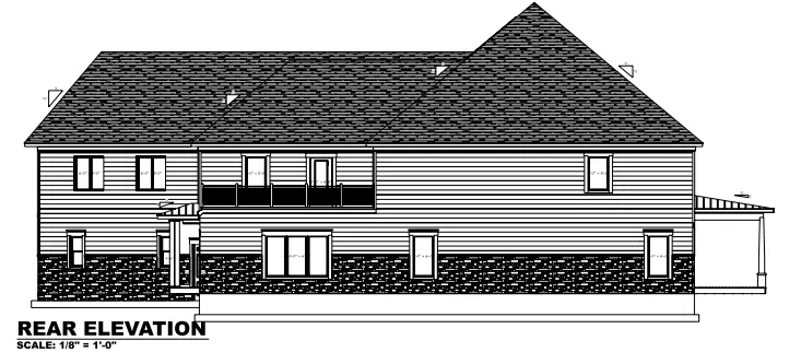 Dviejų aukštų namo projektas 1092 m²: 4 Miegamieji, 5 Vonios, Atvira virtuvė, Garažas