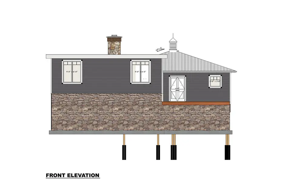 Vieno aukšto namo projektas + rūsiu 204 m²: 3 Miegamieji, 3 Vonios, Atvira virtuvė, be Garažo