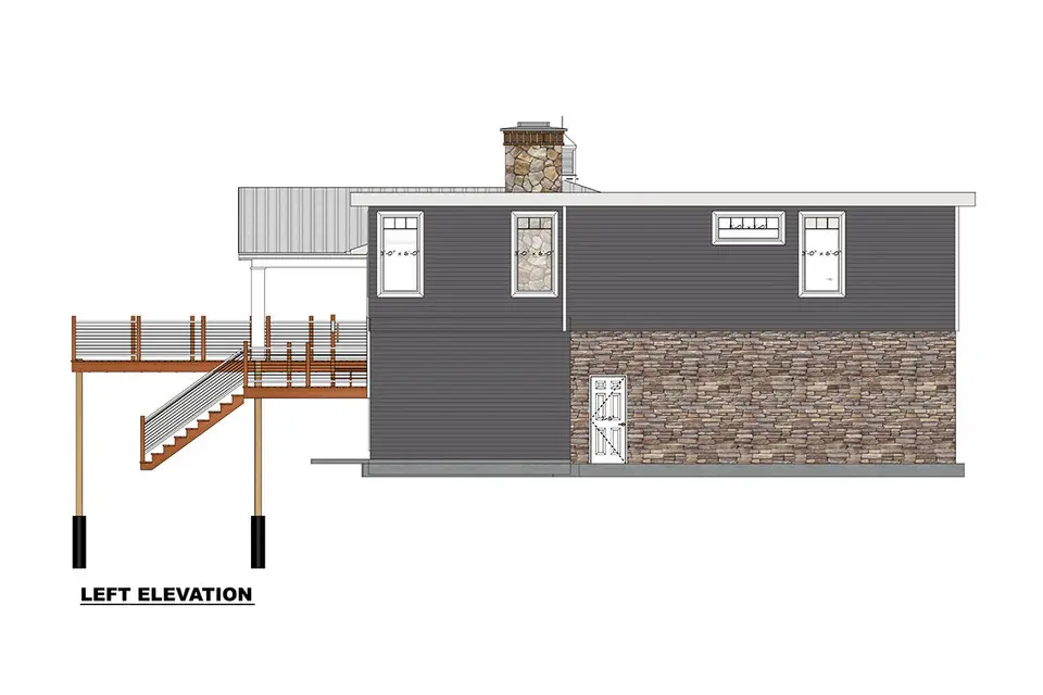 Vieno aukšto namo projektas + rūsiu 204 m²: 3 Miegamieji, 3 Vonios, Atvira virtuvė, be Garažo