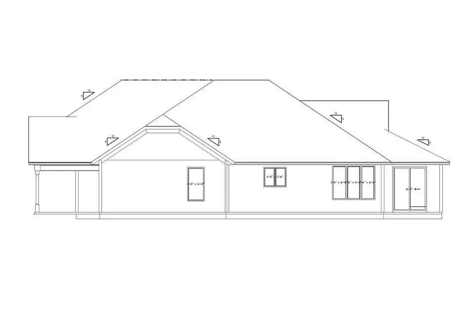 Vieno aukšto namo projektas 224 m²: 3 Miegamieji, 2 Vonios, Atvira virtuvė, Garažas