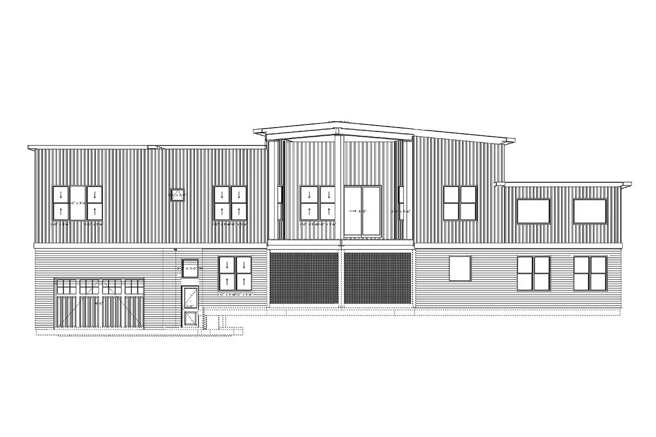 Dviejų aukštų namo projektas 315 m²: 3 Miegamieji, 3 Vonios, Garažas