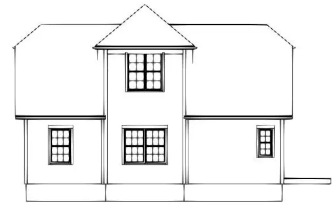 Namo projektas su mansarda 150 m²: 3 Miegamieji, 3 Vonios, Atvira virtuvė, be Garažo