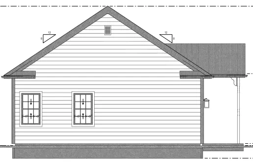 Vieno aukšto namo projektas 135 m²: 1 Miegamieji, 1 Vonios, Atvira virtuvė, Garažas