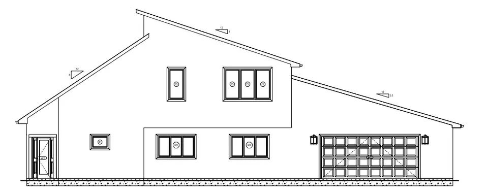 Namo projektas su mansarda 250 m²: 3 Miegamieji, 3 Vonios, Garažas