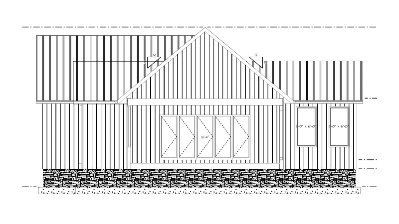 Vieno aukšto namo projektas 194 m²: 2 Miegamieji, 3 Vonios, Atvira virtuvė, be Garažo