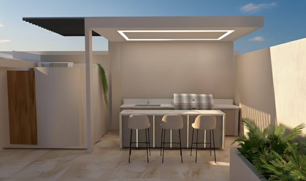 Dviejų aukštų namo projektas 283 m²: 3 Miegamieji, Darbo kambarys, 3 Vonios, Atvira virtuvė, be Garažo