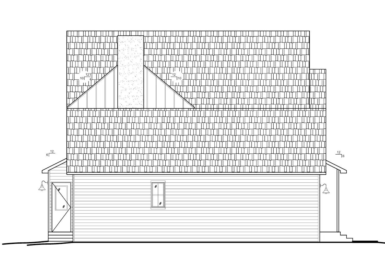 Dviejų aukštų namo projektas 305 m²: 2 Miegamieji, Darbo kambarys, 3 Vonios, Atvira virtuvė, Garažas