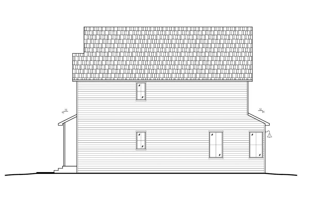 Dviejų aukštų namo projektas 305 m²: 2 Miegamieji, Darbo kambarys, 3 Vonios, Atvira virtuvė, Garažas