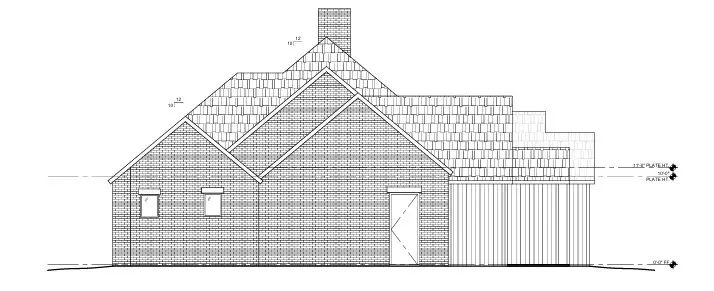 Vieno aukšto namo projektas 242 m²: 4 Miegamieji, Darbo kambarys, 3 Vonios, Atvira virtuvė, be Garažo