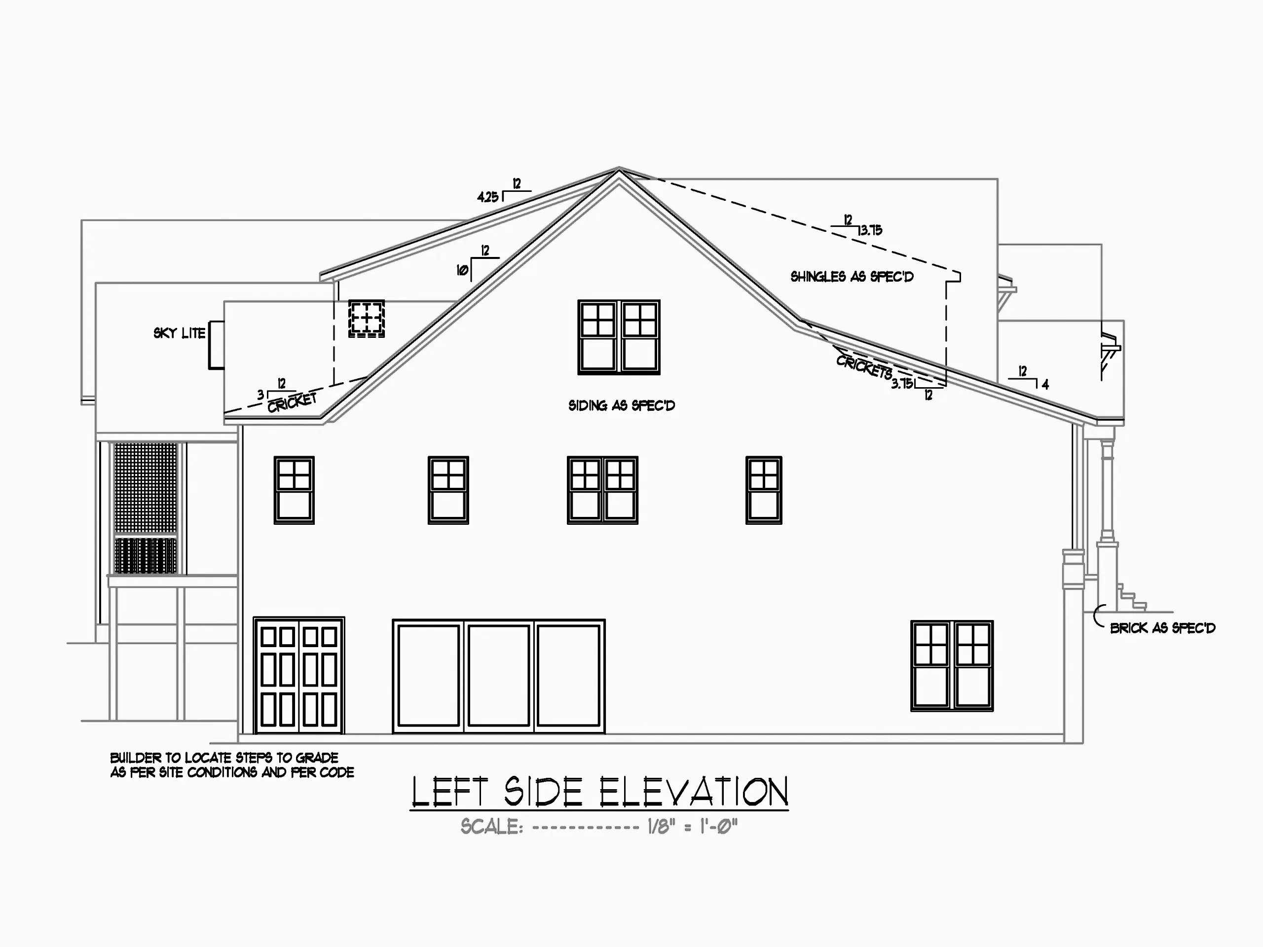 Namo projektas su mansarda 440 m²: 4 Miegamieji, Darbo kambarys, 5 Vonios, Atvira virtuvė, Garažas