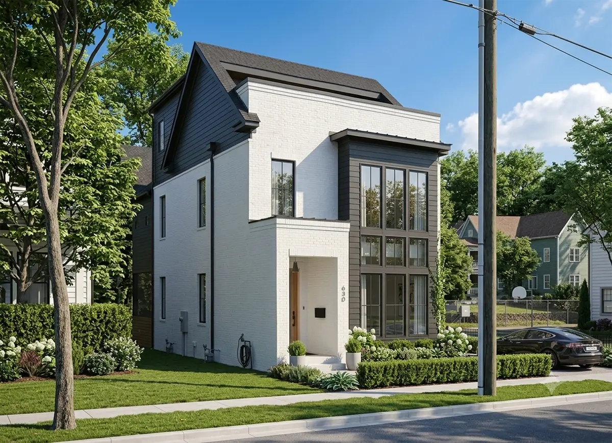 Trijų aukštų namo projektas 238 m²: 4 Miegamieji, 3 Vonios, Atvira virtuvė, be Garažo