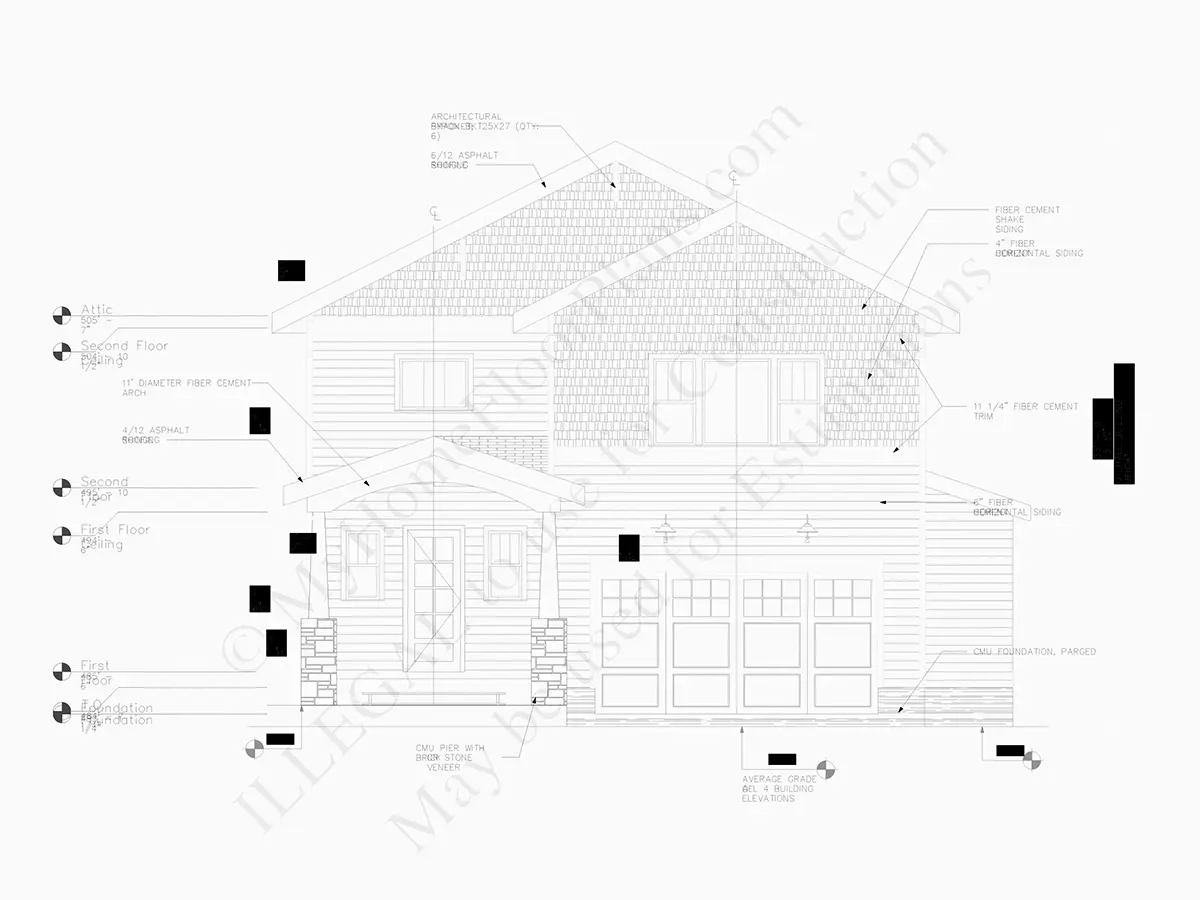 Dviejų aukštų namo projektas 229 m²: 3 Miegamieji, 3 Vonios, Atvira virtuvė, Garažas