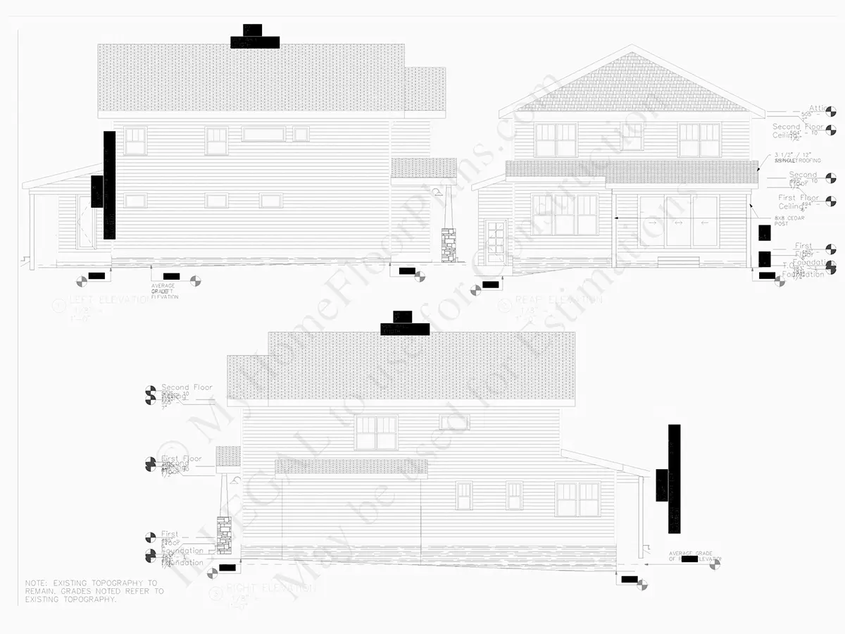 Dviejų aukštų namo projektas 229 m²: 3 Miegamieji, 3 Vonios, Atvira virtuvė, Garažas