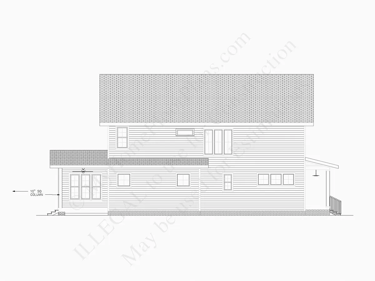 Dviejų aukštų namo projektas 445 m²: 4 Miegamieji, Darbo kambarys, 5 Vonios, Atvira virtuvė, Garažas