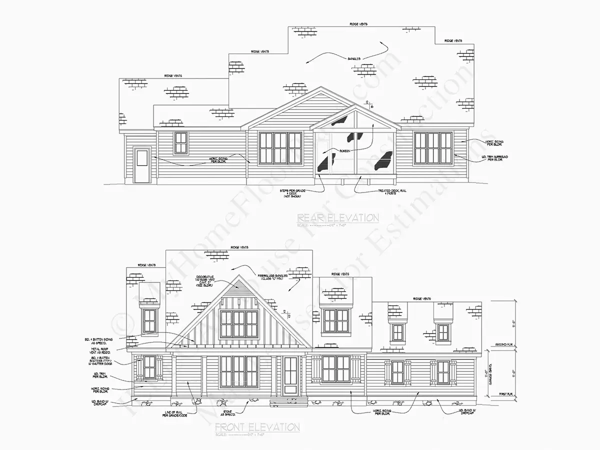 Namo projektas su mansarda 231 m²: 4 Miegamieji, Darbo kambarys, 3 Vonios, Atvira virtuvė, Garažas